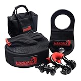 Handfly Offroad Recovery Kit, 3' x 30 ft Tow Recovery Strap, 1pcs 8T Heavy Duty Snatch Block Pulley, 2pcs 3/4' D-Ring Shackles with Storage Bag for Truck Jeep SUV ATV