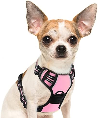 Eagloo Dog Harness, No Pull Pet Harness for Large Dogs, Front Clip Vest Harness Adjustable, Soft Padded Dog Vest, Reflective No-Choke Breathable with Easy Control Handle, Green, L