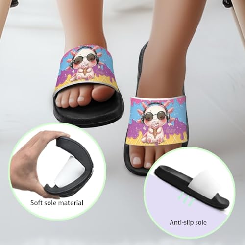 Image of Boy & Girls Slide Sandals Kids Shower Shoes Non Slip Summer Slippers Beach Sandals