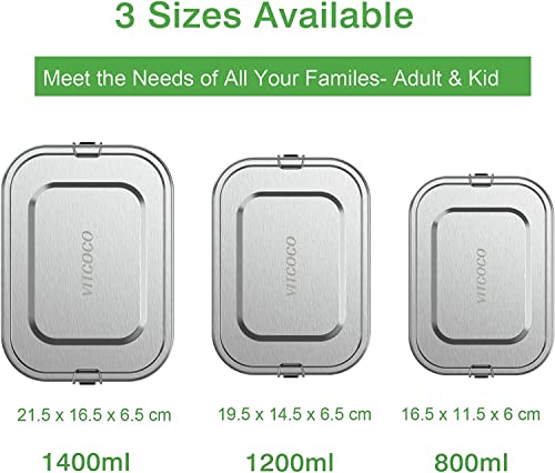 VITCOCO Bento Box in Acciaio Inossidabile