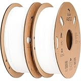 Creality フィラメント Ender-PLA 高速 2パックセット 3dプリンター用フィラメント 300mm/秒 1.75mm 寸法精度±0.03mm もつれず 目詰まりなし ゆがみがない 反りなし 3Dプリンター用 スプール造形材料 合計2kg ボール紙スプール ほとんどのFDM 3Dプリンターに対応(Ender-Fast-PLA ホワイト 2パック)