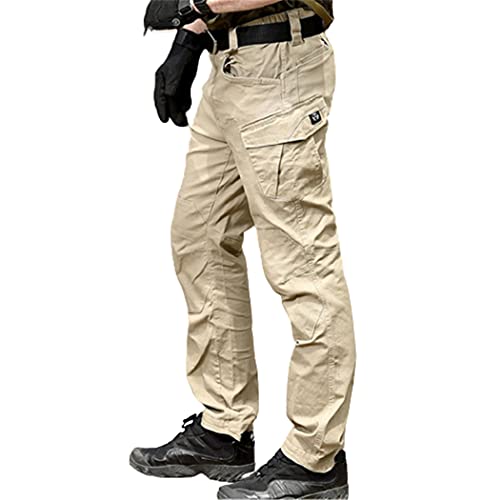 Pantalon tactique militaire en coton multipoches robuste