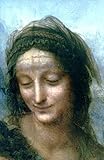 PTLYE Pintura al óleo Retrato en Lienzo Retrato en Lienzo Detalle de la Virgen y el Niño con Santa Ana de Leonardo Da Vinci para Decoración de Pared 60x90cm