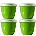 Preserve Food Storage Container, 8 Ounce/Mini, Made from Recycled Plastic, Set of 4, Apple Green