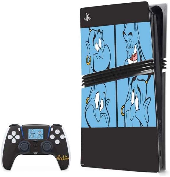 Skinit Decal Gaming Skin Compatible with PS5 Pro Bundle - Officially Licensed Disney Aladdin Magic Carpet Ride Design