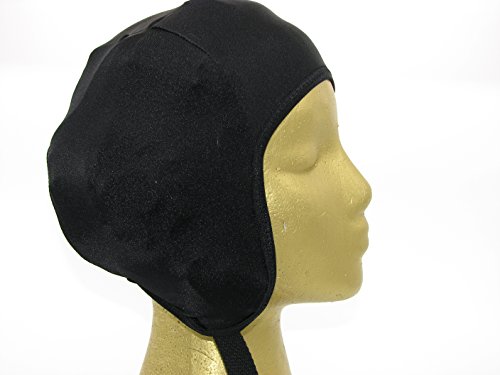 Wrestling Hair Cap - Over the Headgear Style - Black (Black trim)