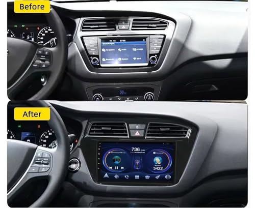 Radio de coche con WiFi y música Bluetooth para viajes en Hyundai I20 4