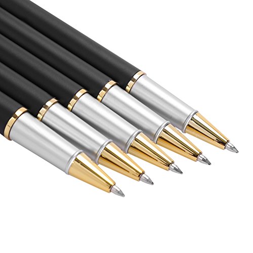 Pack de 5 bolígrafos roller negro ejecutivo de oficina miniatura 6