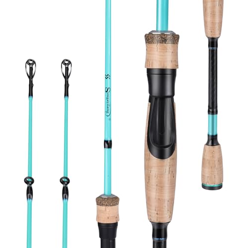Sougayilang Angelrute, 30 Tonnen Carbonfaser Sensitive 2 Stück Baitcastrute & Spinnrute für Süß- oder Salzwasser, Turnierqualität, Angelrute mit 2 Spitzen für Bass-Blau, 1,5 m Sougayilang Angelrute, 30 Tonnen Carbonfaser Sensitive 2 Stück Baitcastrute & Spinnrute für Süß- oder Salzwasser, Turnierqualität, Angelrute mit 2 Spitzen für Bass-Blau, 1,5 m