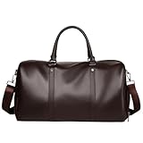AYWTIUN Bolso bandolera grande de cuero para hombre Bolsos de viaje cuero, bolsos mano for hombre, grandes, hombro casuales for, cruzados negocios for(Brown)