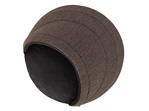 Pillowprim Hundehöhle Hundebett Hundesofa Hundekissen Hundehütte Hundekorb Hundecouch Ruheplatz Haustierbett Hundeliegen Kissen, Braun, R1: 65 x 50 cm