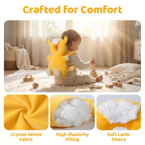 Image of Baby Head Protector Backpack - Soft & Lightweight Head Protection Pillow for Bebe Walking and Crawling(Lamb)
