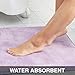 Genteele Memory Foam Bath Mat Non Slip Absorbent Super Cozy Velvet Bathroom Rug Carpet (17 inches X 24 inches, Lavender)
