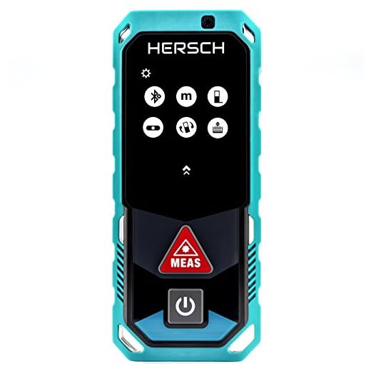 HERSCH LEM 50 laser avståndsmätare (Bluetooth + app, vridbar färgdisplay med pekskärm, 3D-mätning, lutningssensor, Ni-MH-batteri, skyddsväska, IP65 skyddsklass, mätområde 0,05–50 m) 841927