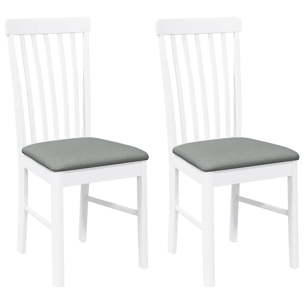 lite drewno kauczukowe ergonomiczne z poduszkami biały 2 szt.