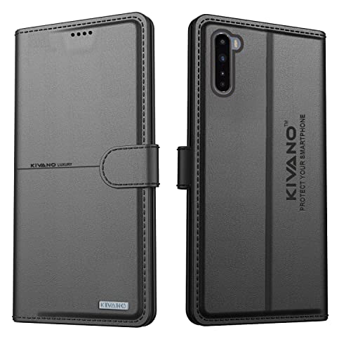 Image of KIVANO OnePlus Nord Professional Series Wallet Case | Luxurious Design | Premium | PU Leather Flip Case Back Cover | Magnetic Closure - Black