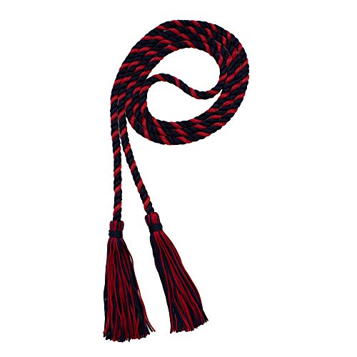 Image of Graduation Honor Cord - Navy /RED - Every School Color Available - Made in USA