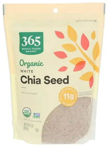 Organic White Chia Seed, 15 Ounce