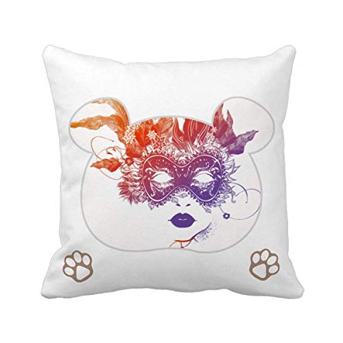 Housse de coussin Grace Head ours joie du carnaval vénitien - 2
