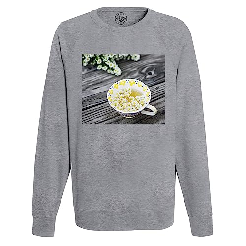 Sweatshirt Homme Marguerite Tasse Infusion Cadeau Idéal pour Amateur de Thé