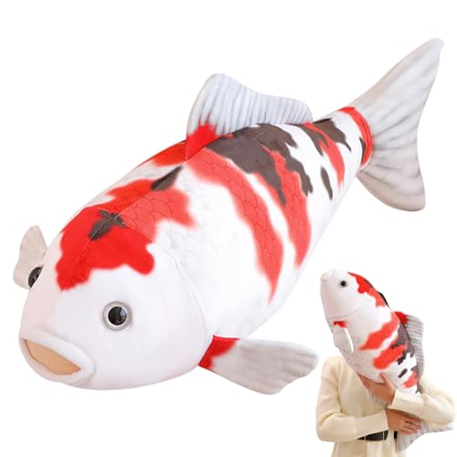 Oreiller peluche poisson Koi géant carpe 3D coussin de corps doux pour lit