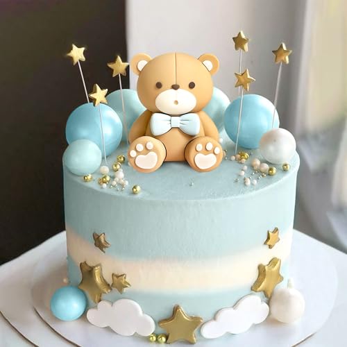 Roaring Good Time decoracion de tarta oso azul decoracion de tarta osito ositos decoracion de tarta babyshower decoracion de tarta de cumpleaños