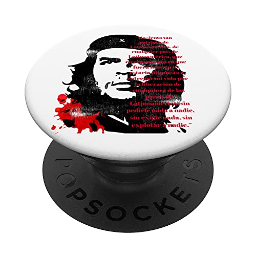 Cita patriótica del Admirador Retro Che Guevara. Meme PopSockets PopGrip Intercambiable