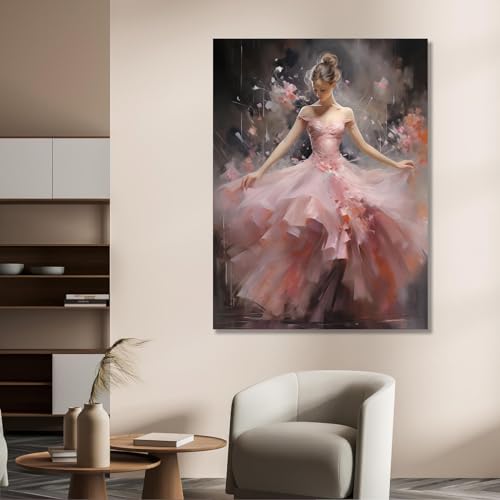 Peinture de danseurs abstraits sur toile de qualité avec cadre intérieur