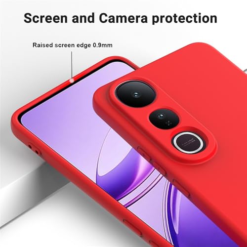 Image of Back Cover for Vivo V50 Lite 5G / V50 Lite 4G | Full Camera Protection | Premium Liquid Silicon Case | Flexible Bumper Case for Vivo V50 Lite 5G / V50 Lite 4G (Red)