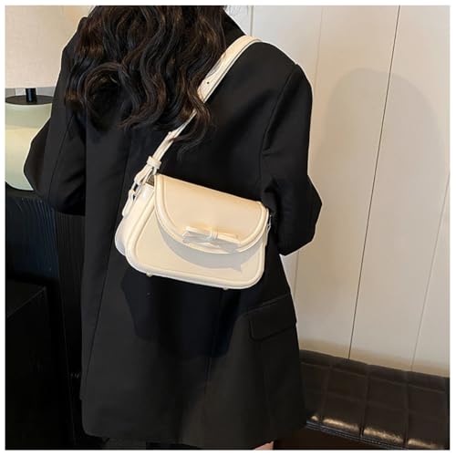 Image of Red Shoulder Bag Y2k Purse for Women Trendy Leather Handbag 90s Clutch Purse Top Handle Satchel
