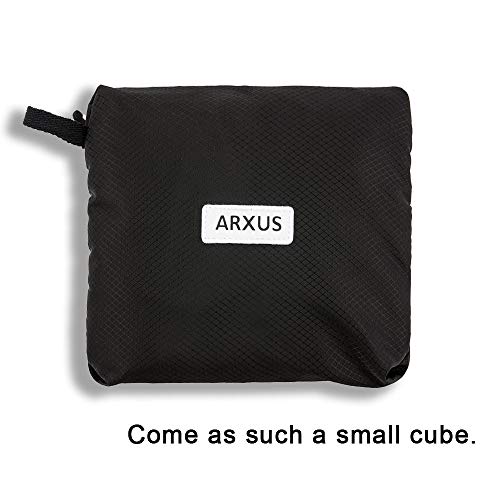 Arxus Travel Lightweight Waterproof Foldable Storage Carry Luggage Duffle Tote Bag (Black)