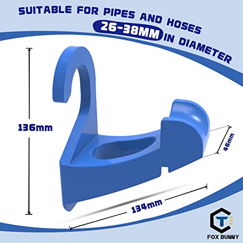 2 Stück Pool Schlauchhalterung, Schwimmbad Rohrhalterung, für Rohre von 26 mm bis 38 mm, passend für Intex-Pools und Bestway – Bild 3