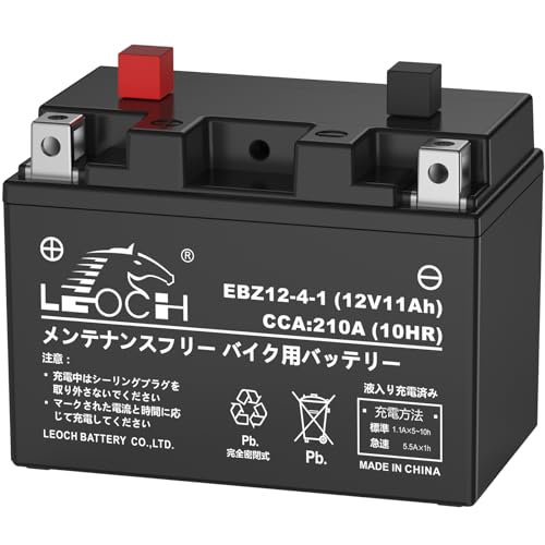 Amazon | LEOCH EBZ12-4-1 12V 11Ah バイク用バッテリー YTZ12S