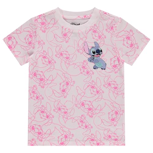 Image of Disney Lilo and Stitch Girls Short Sleeve T-Shirt- Stitch Girls Tee Sizes 4-16