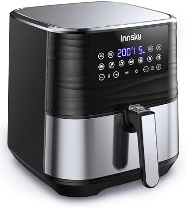 Innsky Hot Air Fryer 5.5L XXL 1700W with LED Digital Touch Screen...