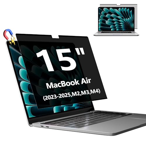 FYJRCY Magnetischer Blickschutzfolie für Macbook Air 15 Zoll (2023–2025, M2, M3, M4), Abnehmbarer Sichtschutzfilter für ...