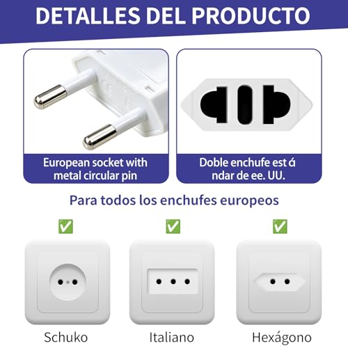 Adaptador de corriente europeo a mexicano 23 Imagen adicional