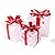 Hanna Roberts Set of 3 Christmas Lighting Gift Boxes, Clear Warm White 60 LED Christmas Lighting Box Decoration with Red Bow Gift Boxes for Christmas Tree, Yard, Home, Christmas Decoration