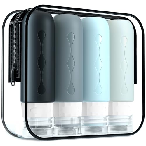 Gemice Silikon Reiseflaschen 90ml Set, 4 Stück...