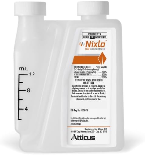 Atticus Nixlo IGR Concentrate (140 ML) - Pyriproxyfen 10% - Insect Growth Regulator - Ant, Cockroach, Flea, Fly, Mosquito