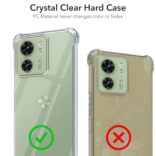 Image of Jkobi Shockproof Crystal-Clear Back Cover for Motorola Moto Edge 40 Neo (Anti Yellow Case | Drop & Camera Protection | Hard Polycarbonate)