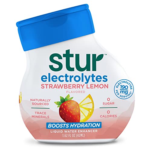 Stur Liquid Water Enhancer | Strawberry Lemon | Sweetened With Stevia | High In Vitamin C & Antioxidants | Sugar Free | Zero Calories | Keto | Vegan | 5 Bottles, Makes 120 Drinks #TOP2