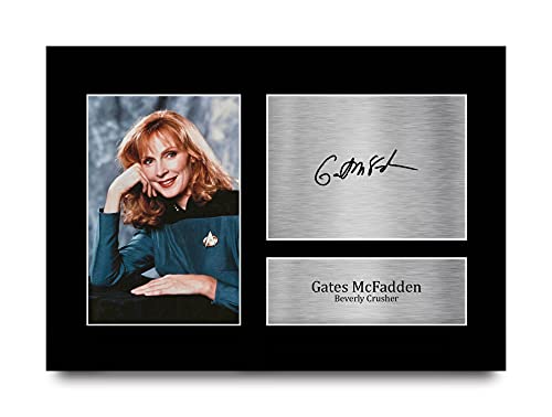 HWC Trading A4 Gates McFadden Star Trek Beverly Crusher Los Regalos Imprimieron La Imagen Firmada Del Autógrafo Para Los Fans De La Demostración De Serie De Televisión