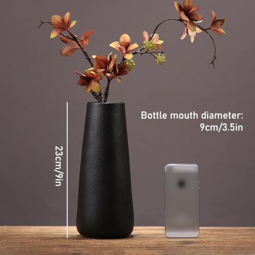 Vase en céramique noir grand modèle pour salon