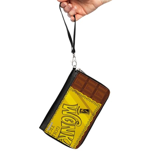 Buckle-Down Movies Wallet, Zip Around, Willy Wonka and the Chocolate Factory Golden Ticket Wonka Bar, Vegan Leather2