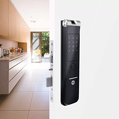 Fechadura Digital YMF 40A RL abre com Biometria e Senha - Trinco Rolete