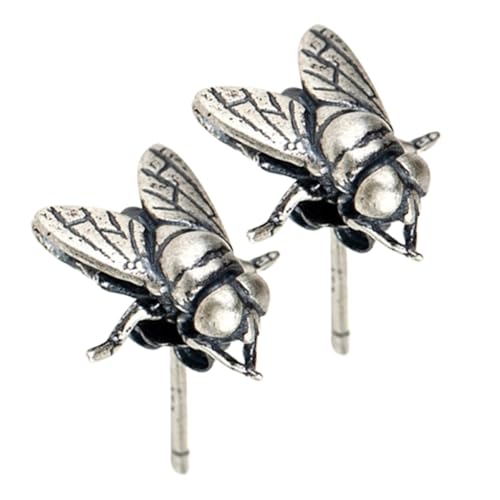Pendientes de botón de mosca para lucir en graduaciones y fiestas