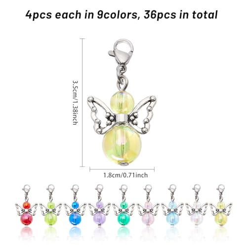 Dijes de ala de ángel para hacer joyas y pendientes de hadas con abalorios de acrílico CHGCRAFT 2