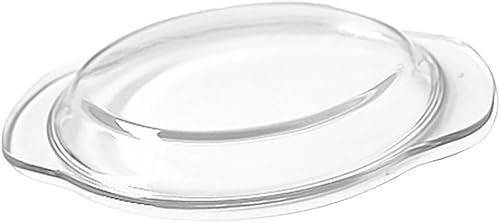 Cubierta de vidrio para microondas y bandeja para hornear, tapa resistente al calor para horno y microondas, cubierta de vidrio transparente para