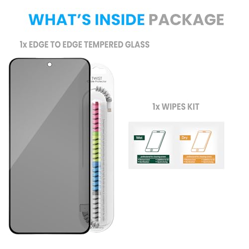 Image of ArmourPro Privacy Tempered Glass Compatible for Nothing CMF 2 Pro (6.77 Inch) Edge-to-Edge Protection Coverage with Easy Installation kit & Cable Protector | Anti-Spy Guard